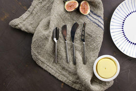 Darsa Cheese Knife Set - Brushed Silver (Set of 4)