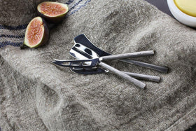 Darsa Cheese Knife Set - Brushed Silver (Set of 4)