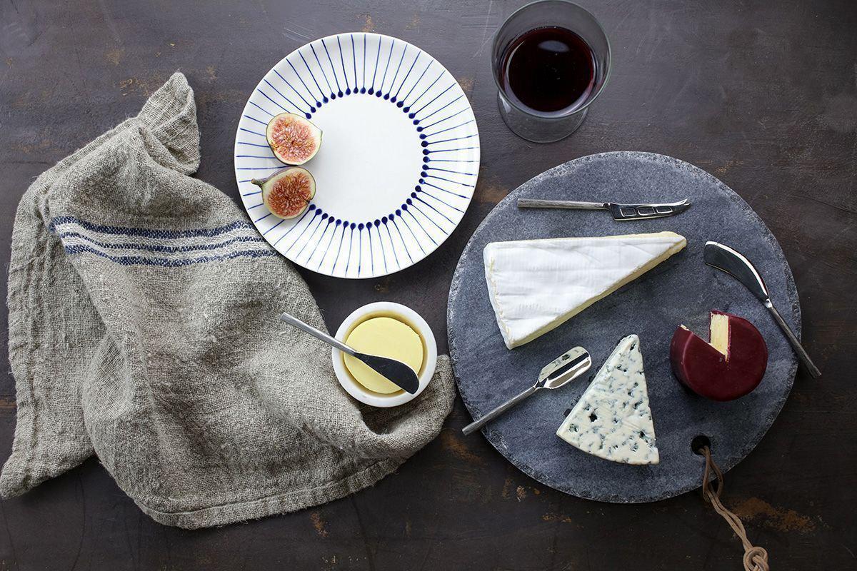 Darsa Cheese Knife Set - Brushed Silver (Set of 4)