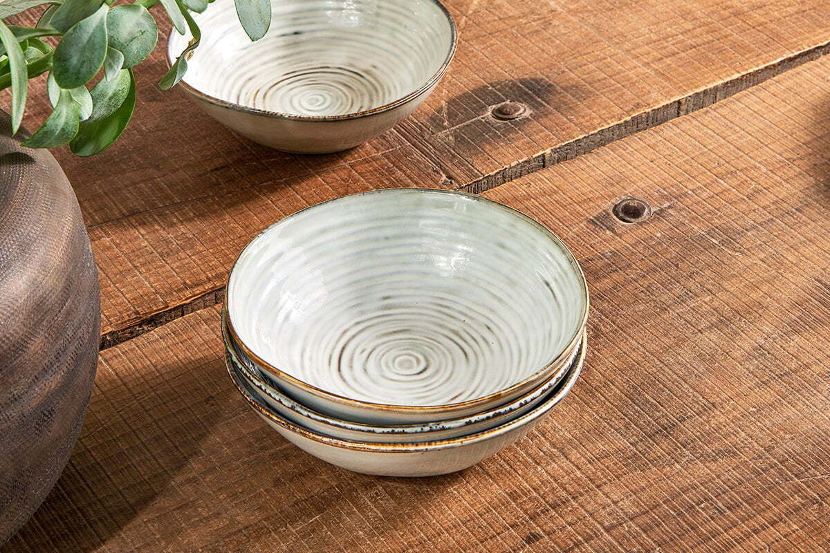 Dhanuk Ceramic Cereal Bowl - Cream