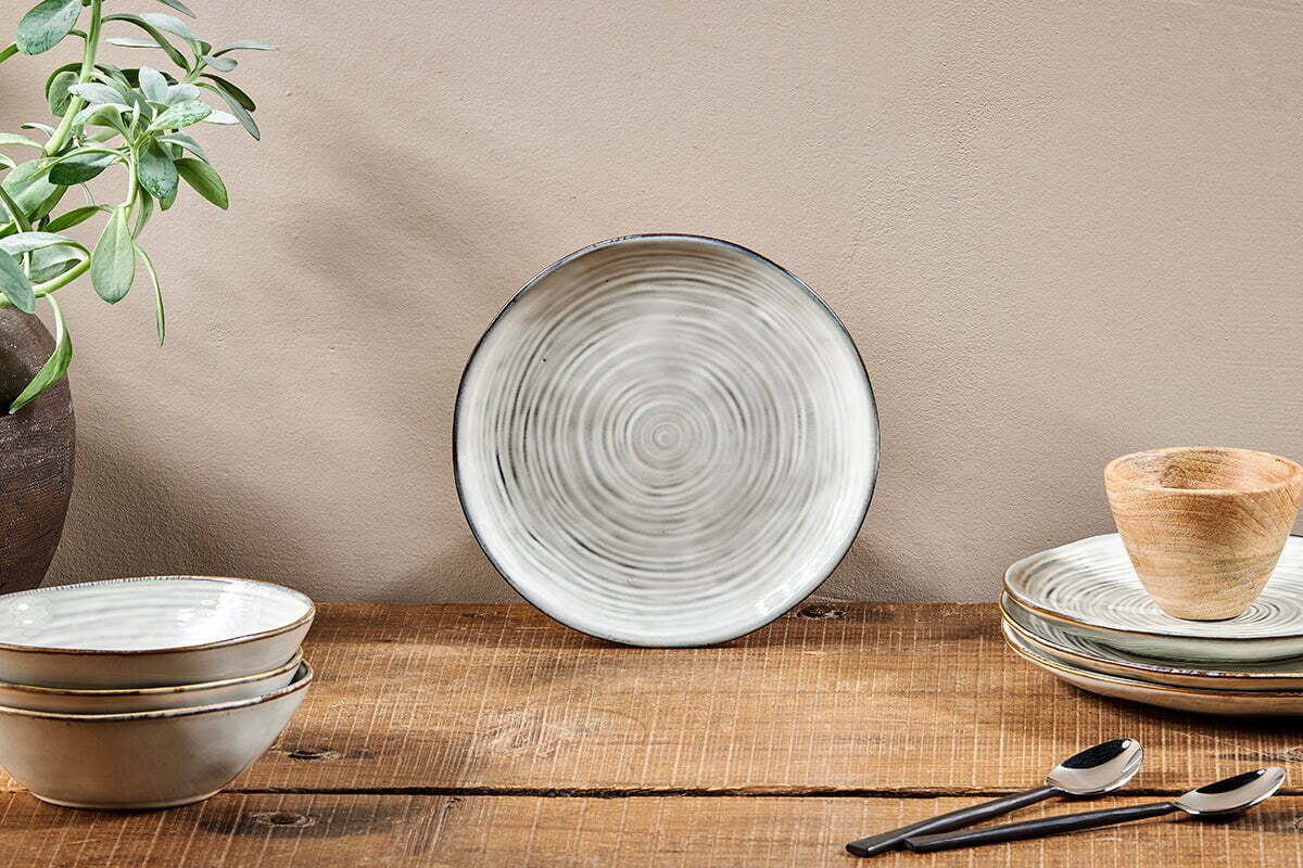 Dhanuk Ceramic Side Plate - Cream
