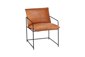 Durium Leather Lounger - Aged Tan