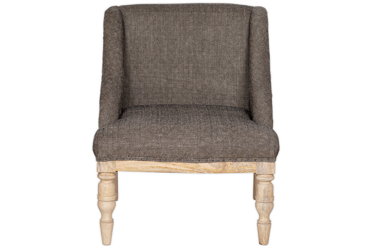 Elbu Deconstructed Jacquard Weave Armchair - Charcoal