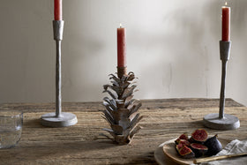 Elagalu Pine Cone Candle Holder - Zinc