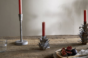 Elagalu Pine Cone Candle Holders - Zinc (Set of 2)