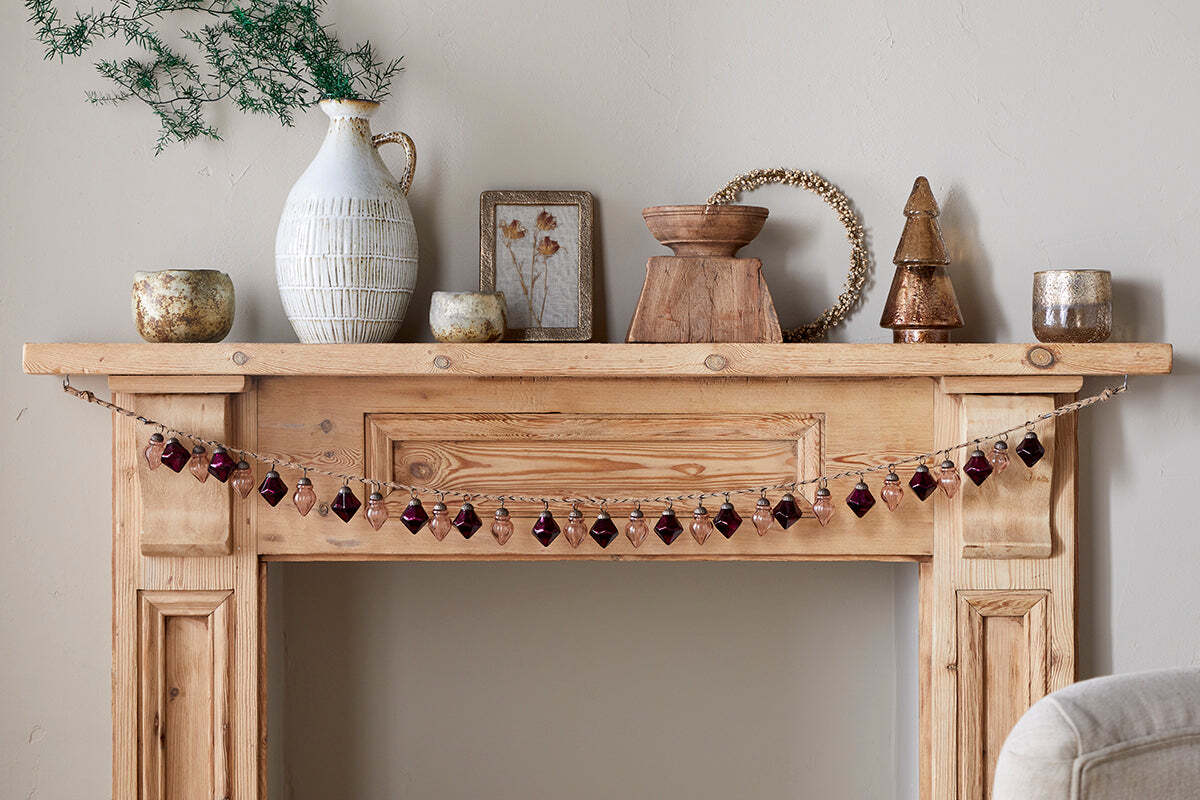 Ekiti Bauble Garland - Ruby & Copper