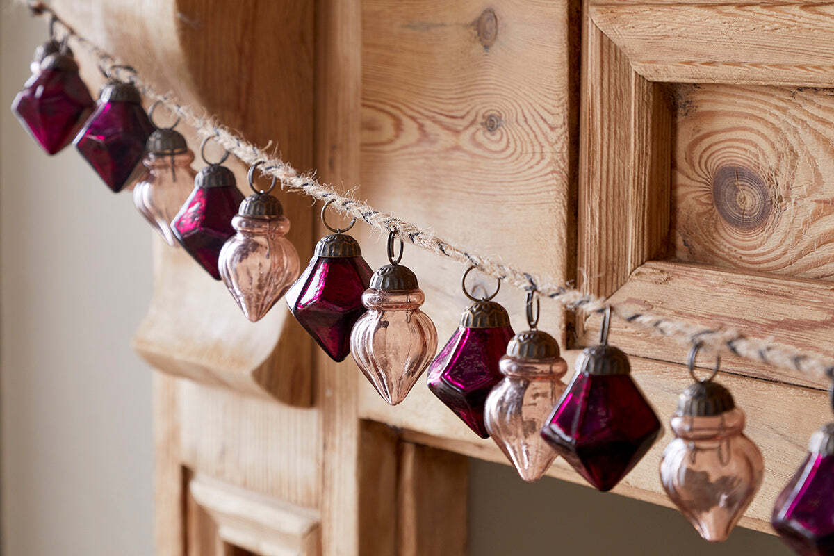 Ekiti Bauble Garland - Ruby & Copper