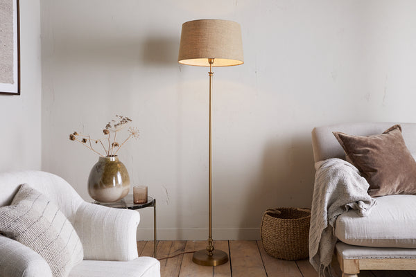 Ehadi Antique Floor Lamp - Antique Brass