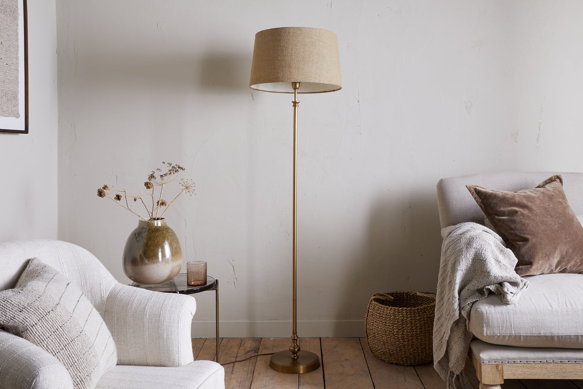 Ehadi Antique Floor Lamp - Antique Brass