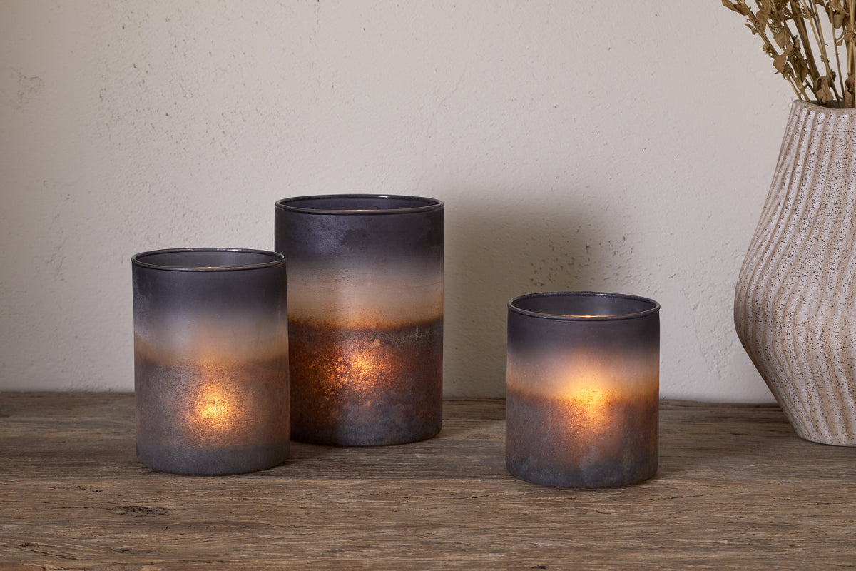 Etti Tealight Holders - Navy & Smoke