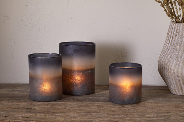 Etti Tealight Holders - Navy & Smoke
