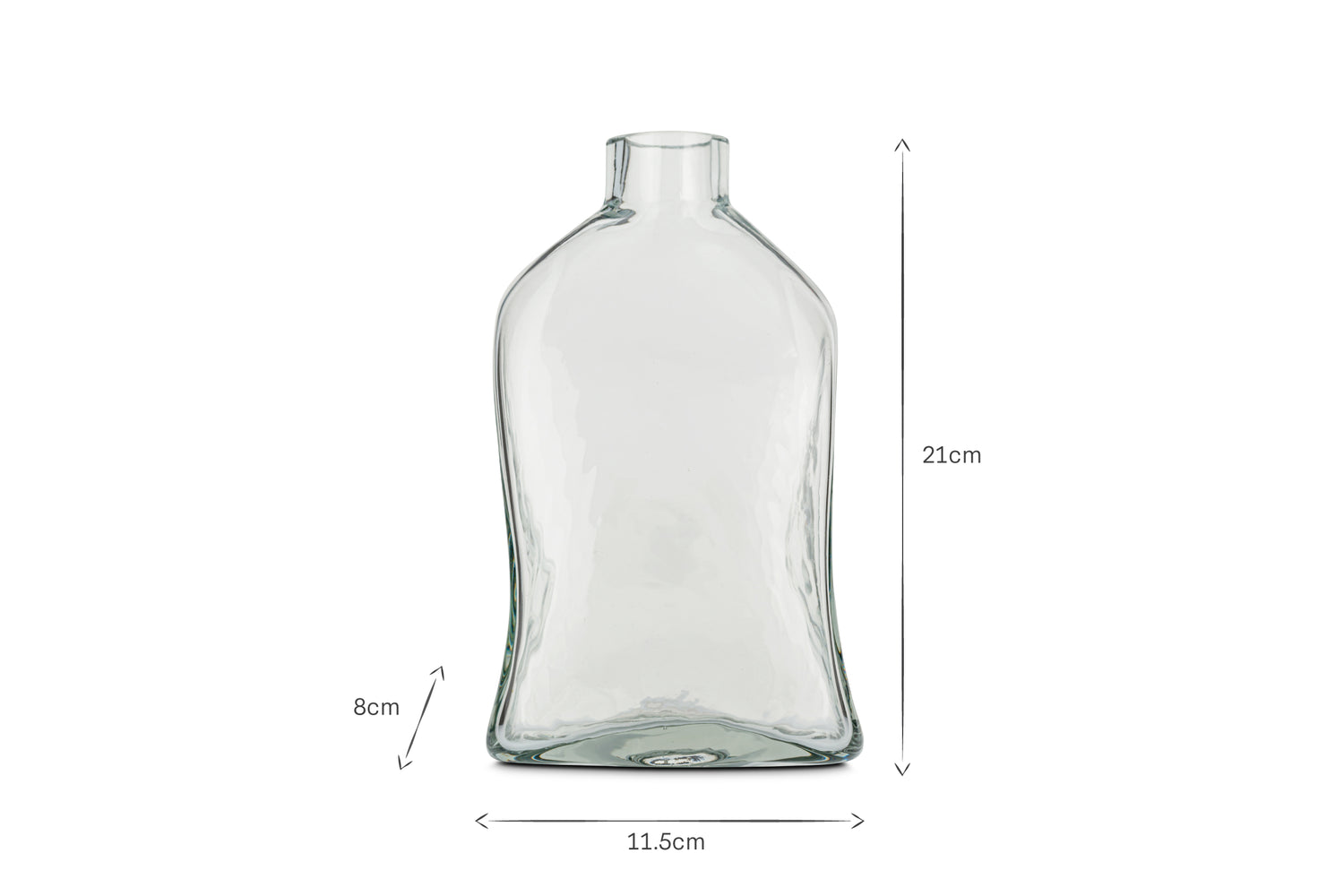 Ellam Recycled Glass Bottle Vase - Clear
