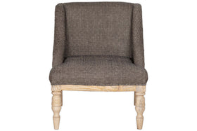 Elbu Deconstructed Jacquard Weave Armchair - Charcoal