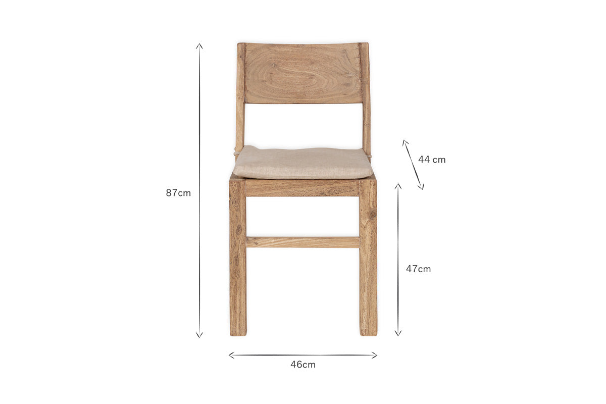 Fioni Reclaimed Wood Dining Chair - Natural-Trade nkuku