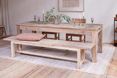 Fioni Reclaimed Wood Dining Table - Natural - Small-Trade nkuku