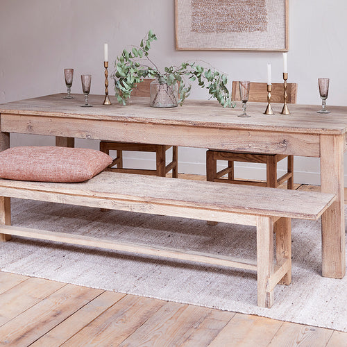 Fioni Reclaimed Wood Dining Table - Natural - Small-Trade nkuku