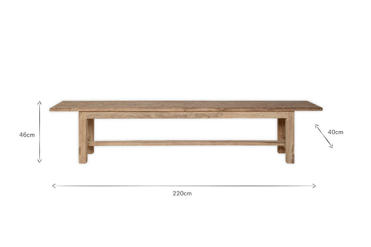 Fioni Reclaimed Wood Bench - Natural