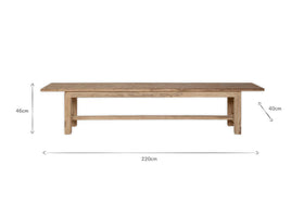 Fioni Reclaimed Wood Bench - Natural