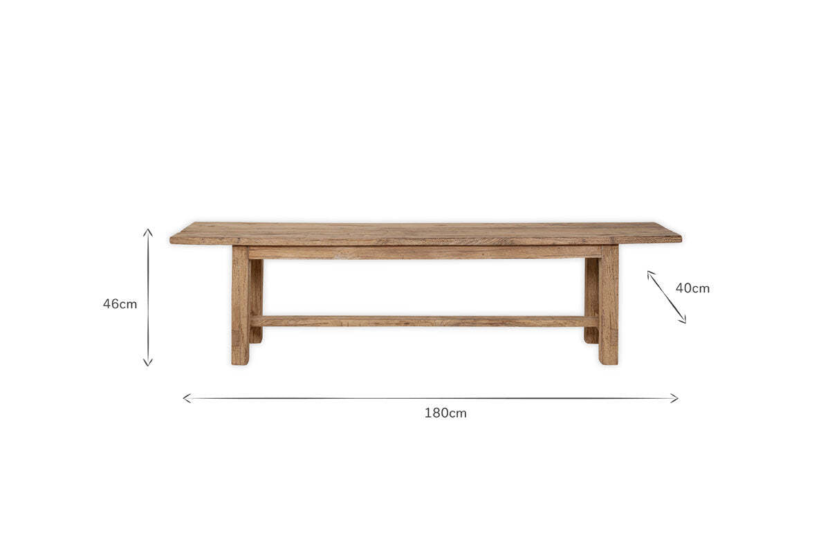 Fioni Reclaimed Wood Bench - Natural