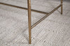 Gilasi Cast Metal & Glass Coffee Table - Antique Brass