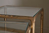 Gilasi Cast Metal & Glass Nesting Side Tables - Antique Brass (Set of 2)