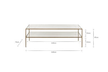 Nakuru Iron & Glass Coffee Table