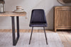 Harsha Leather Dining Chair - Aged Black-Trade nkuku