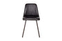 Harsha Leather Dining Chair - Aged Black-Trade nkuku