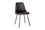 Harsha Leather Dining Chair - Aged Black-Trade nkuku