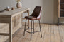 Harsha Leather Counter Chair - Chocolate Brown