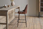 Harsha Leather Counter Chair - Chocolate Brown