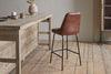 Harsha Leather Counter Chair - Chocolate Brown