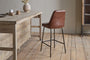 Harsha Leather Counter Chair - Chocolate Brown