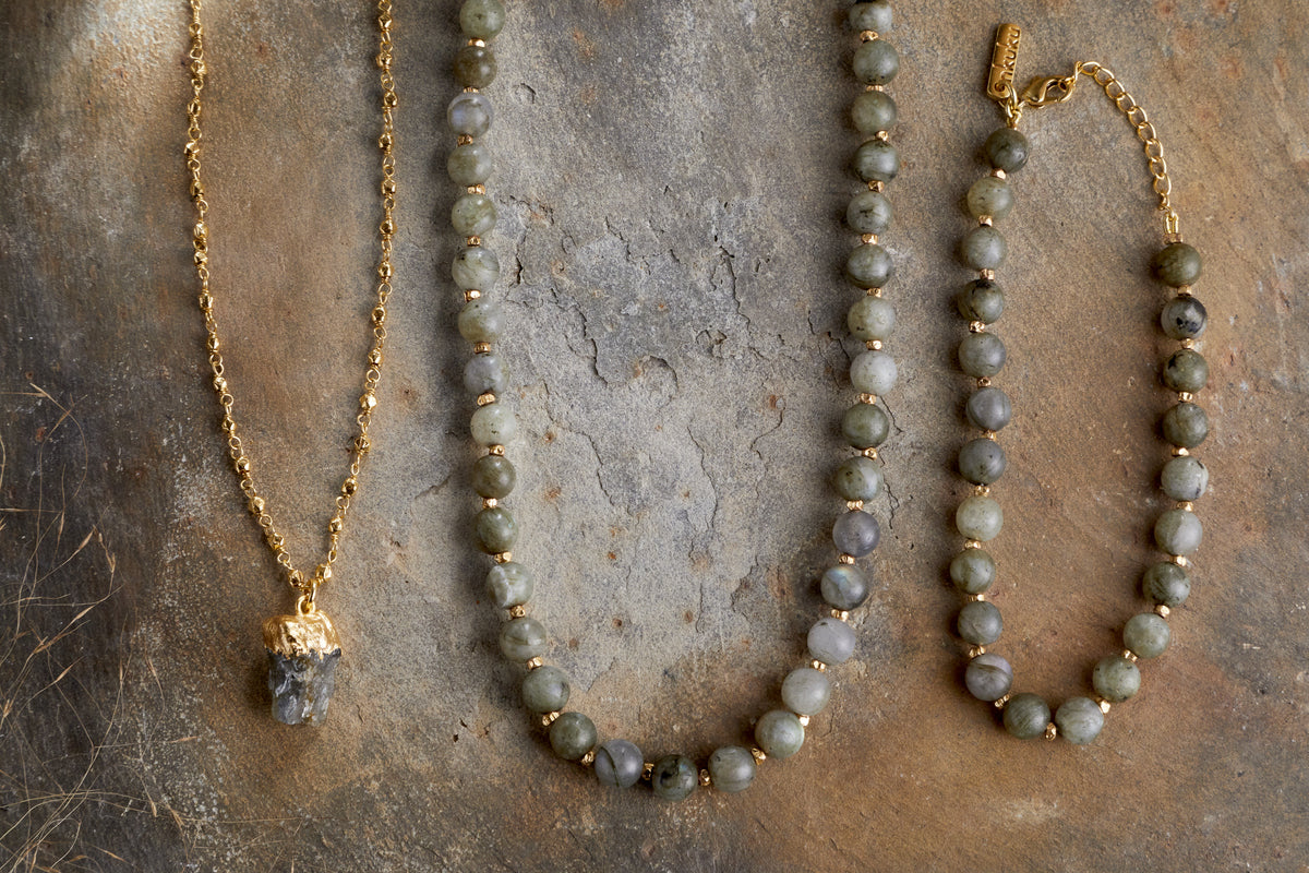 Hadari Labradorite Necklace - Gold