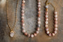 Hadari Rose Quartz Necklace - Gold