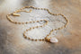 Hadari Rose Quartz Necklace - Gold