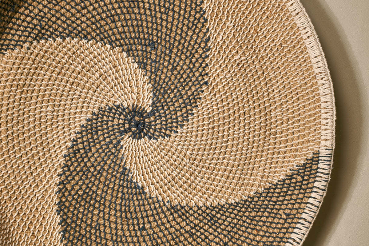 Idana Basket Wall Art - Natural, Black & White