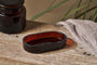 Ilcoso Recycled Hammered Glass Soap Dish - Amber