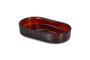 Ilcoso Recycled Hammered Glass Soap Dish - Amber