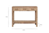 Ibo Reclaimed Wood 3 Drawer Console Table - Natural-Trade nkuku