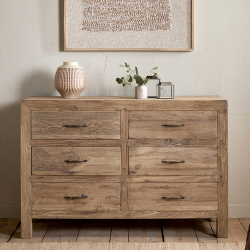 Iya Reclaimed Wood Chest of Drawers - Natural - Large