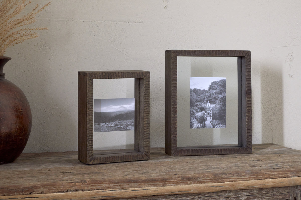 Indu Standing Mango Wood Frame - Dark Ash