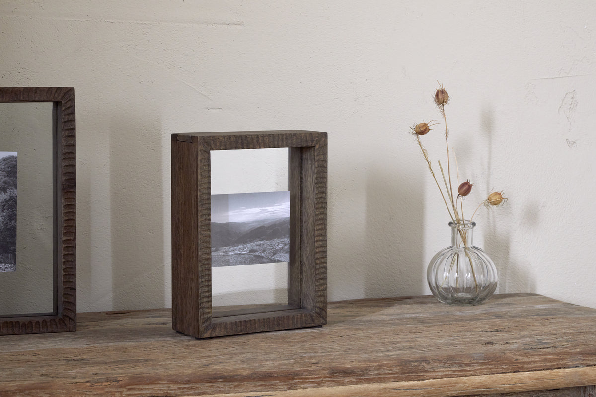 Indu Standing Mango Wood Frame - Dark Ash