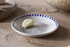 Indigo Drop Garlic Grater - Cream & Indigo