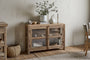 Ibo Reclaimed Wood & Glass Sideboard - Natural