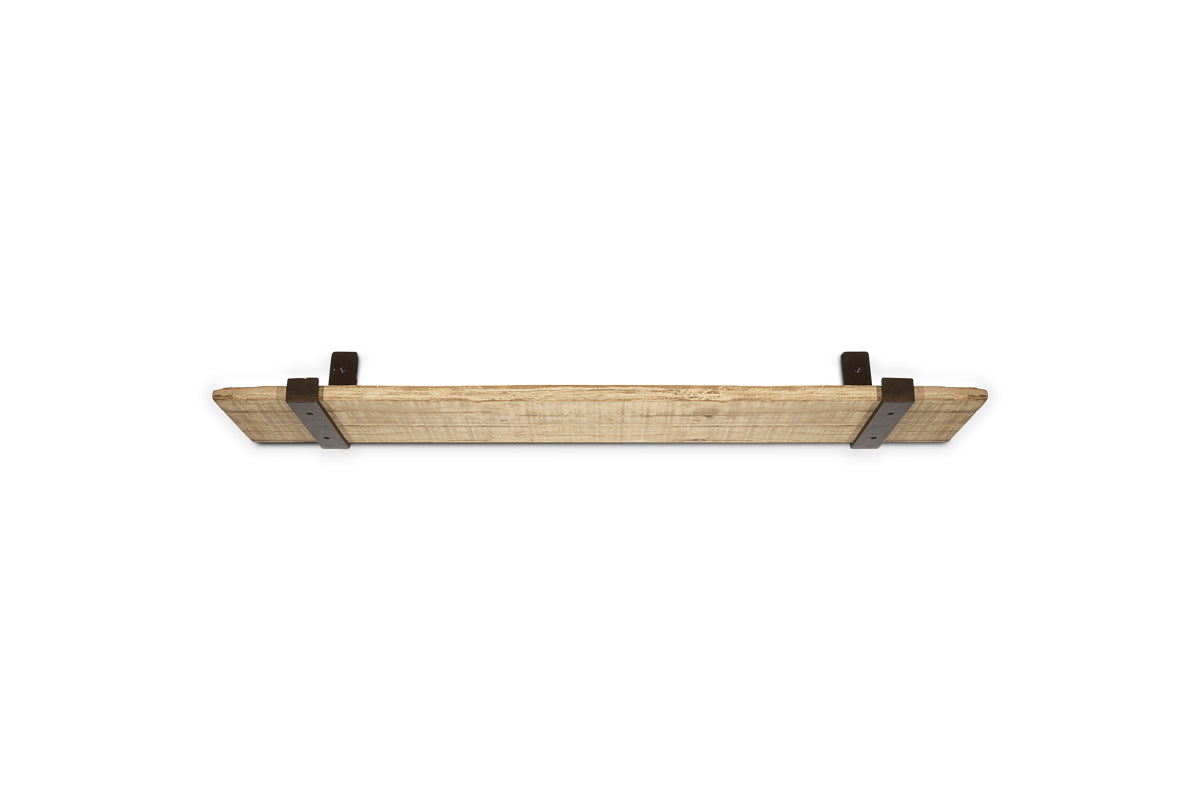 Ibo Reclaimed Wood & Iron Shelf - Natural-Trade nkuku