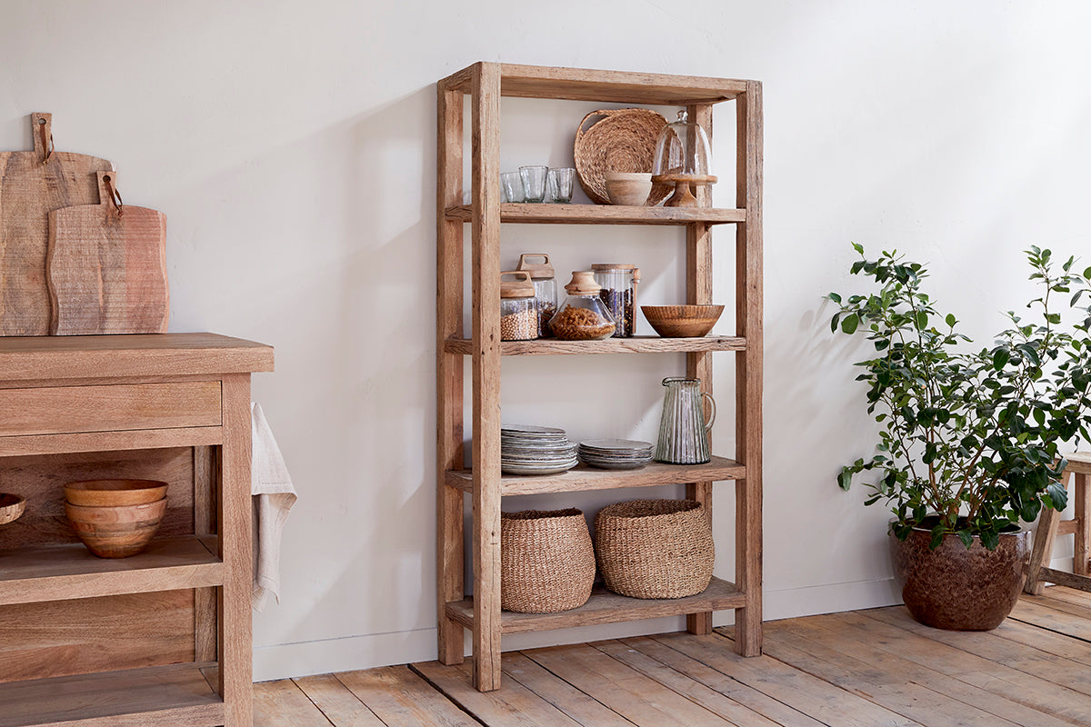 Ibo Reclaimed Wood Shelf - Natural - Wide-Trade nkuku