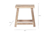 Ibo Reclaimed Wood Low Stool - Natural