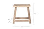 Ibo Reclaimed Wood Low Stool - Natural