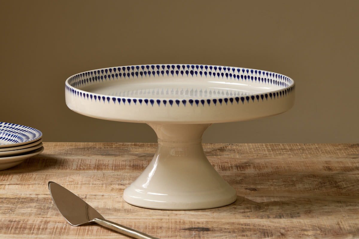 Indigo Drop Ceramic Stand